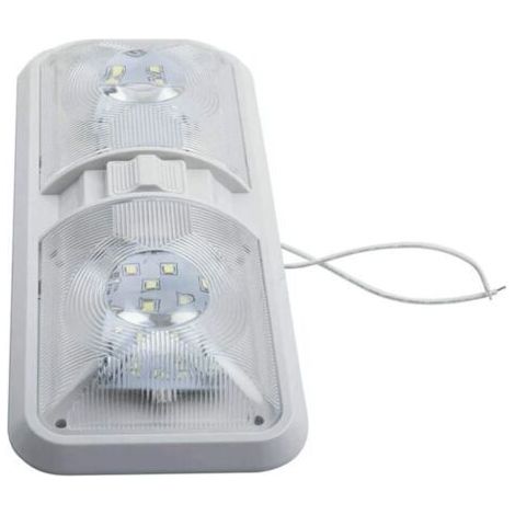 Plafonnier LED 12V pour Camping-Car, Bateau D'éclairage Intérieur pour Camping-Car avec Interrupteur, Plafonnier Dôme De Caravane 48LED 800LM pour Remorque De Camping-Car FDC (1/3)