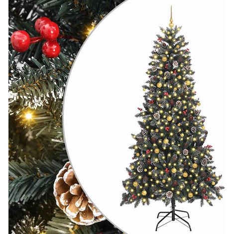 Künstlicher Weihnachtsbaum Grün 240 cm PVC, Plastik und Stahl vidaXL (1/5)