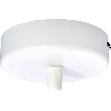 Pavillon cache-fils métal rond blanc diam.100mm, serre câble inclus, garantie 5 ans - Tibelec
