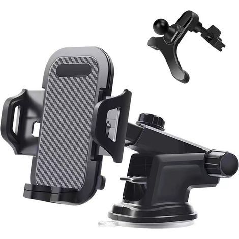 360-degree rotating car phone holder, powerful suction cup, air vent mount and dashboard mount for vehicles (1/5)
