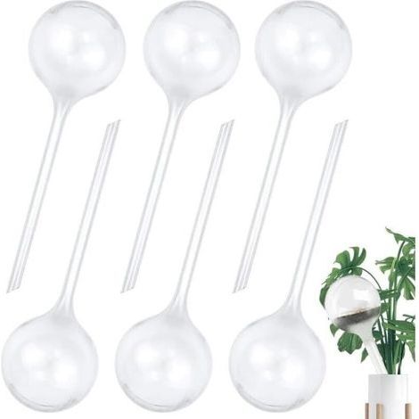Boules d'Arrosage Automatique Lot de 6 Diffuseurs Goutte-à-Goutte Verre Trempé Intérieur Extérieur - (1/5)
