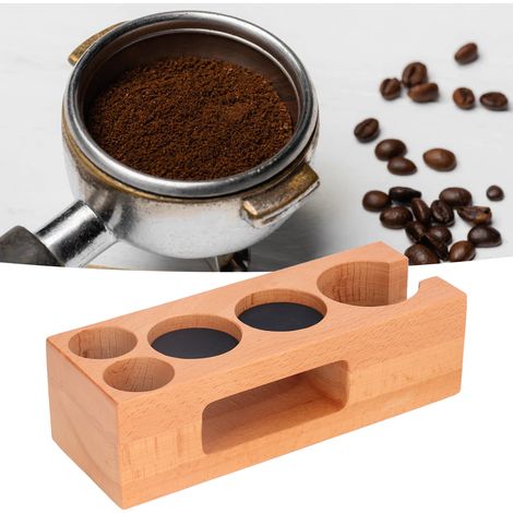 Holzständer für Kaffeetamper, Kaffeefilterhalter, multifunktionales Ablagefach für die Bartheke, 51/54 mm (1/5)