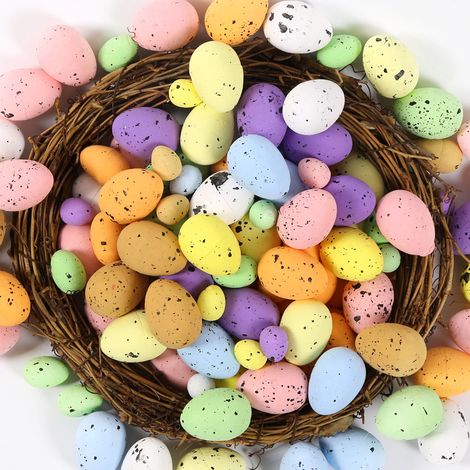 200 mini œufs d'oiseaux de 4 cm – Glace artificielle, décoration, décoration de Pâques à faire soi-même (1/5)