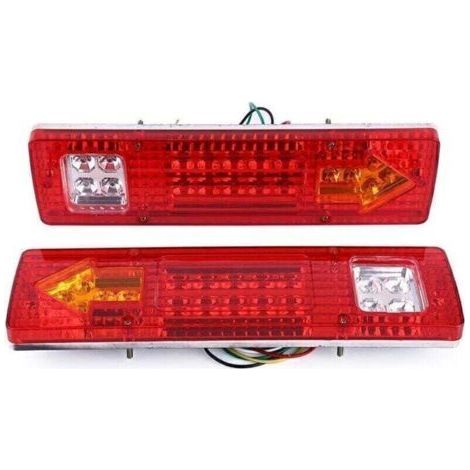 kit Feux Remorque Led, Lot de 2 feux arrière 19 LED pour voiture, camion, remorque, van - Étanche 12 V (1/5)
