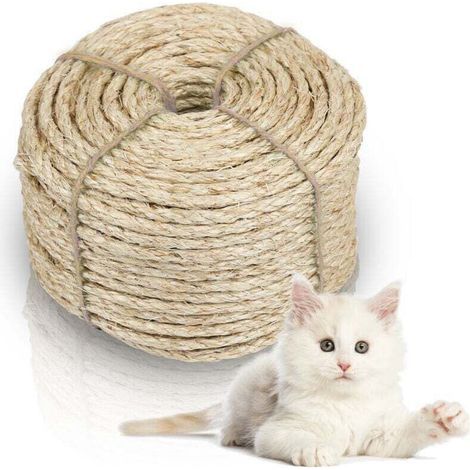 Corde de sisal Corde d'arbre à chat naturelle , XU,Échelle de chat Arbre à chat diff. Longueurs 2500x0.6CM - KZQ (1/4)