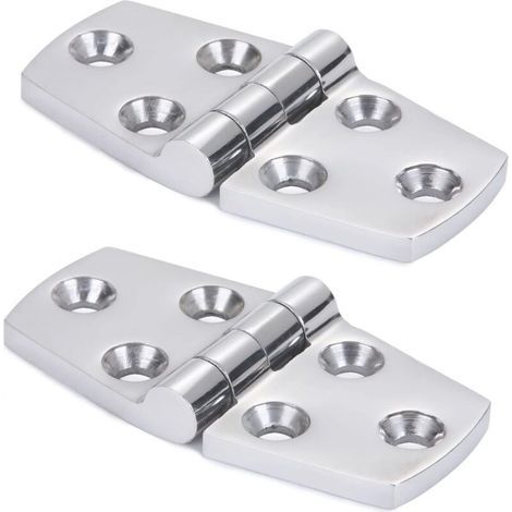 Marine Monture Charnières de Porte Acier Inoxydable Charnière de Bateau de Trappe Matériel À toute épreuve Charnière de bateau Plateforme Cabinet SUS316 2pcs 38 mm x 76 mm (1/5)