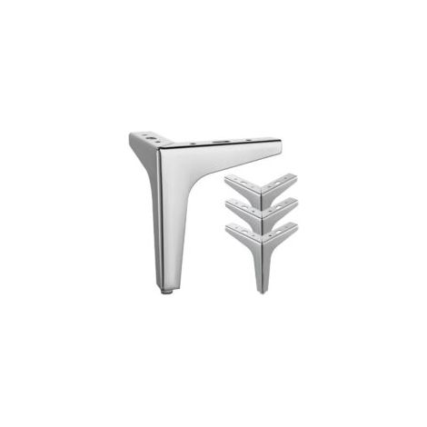 4 patas metálicas para muebles, patas triangulares de 15 cm (6") para sofá, mesa de centro, soporte de TV y otros muebles - Crezuo