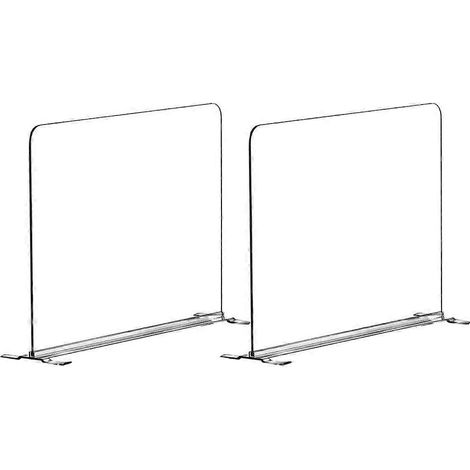 Lot de 2 organisateurs d'étagères de placard transparents avec séparateurs de penderie aux coins arrondis (1/4)