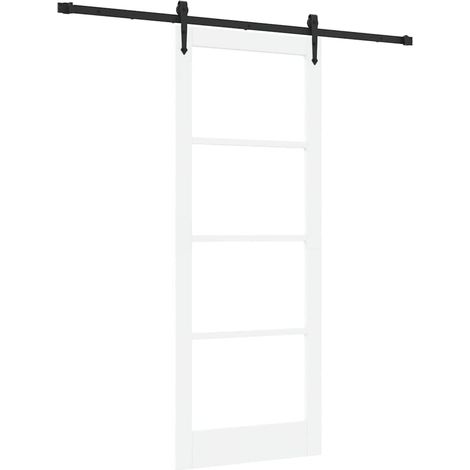 Maison Exclusive - Schiebetür Weiß und Schwarz 83 x 211 cm