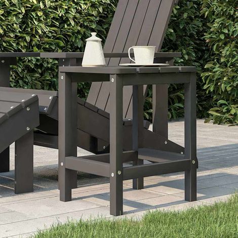 Table d'extérieur Table de salon de jardin - Adirondack Anthracite 38x38x46 cm PEHD BV714674 - BonneVie (1/5)