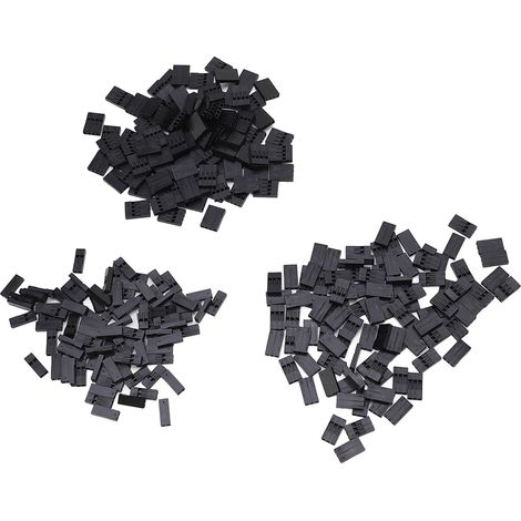 Connecteur Dupont 300 pièces, cavalier 2,54 mm, fil 18-26 AWG, embase 2 3 4 broches, kit de jumpers (1/5)
