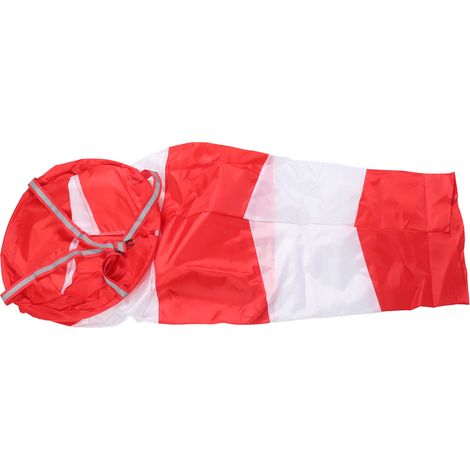 Manche à air légère et résistante en polyester, sac de mesure de la direction du vent pour l'agriculture et l'industrie en extérieur, rouge, 100 cm, style fluorescent (1/5)
