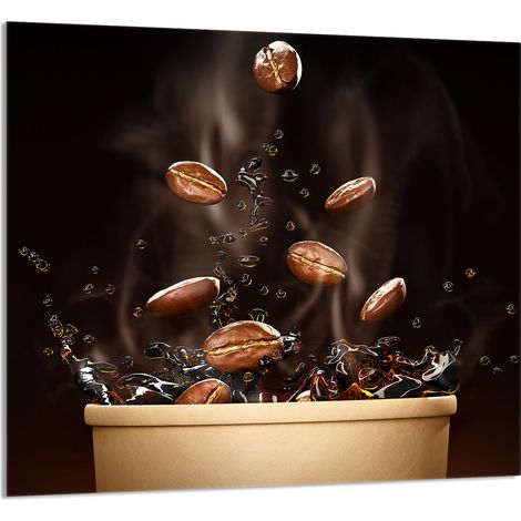 Panneau en verre POUR la cuisine 65x60 Café (1/5)