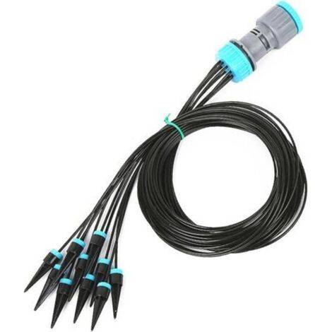 Kit d'irrigation goutte à goutte, système d'arrosage de jardin, comprenant 10 goutteurs, kit de têtes d'arrosage goutte à goutte pour pelouse, kit d'arrosage avec goutteurs, équipement