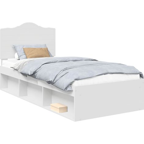 Maison Exclusive - Struttura del letto Bianco 100 x 200 cm Pino massello