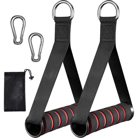 Set de 2 Poignées de Résistance Poignée Tirage Musculation de Gym (1/5)