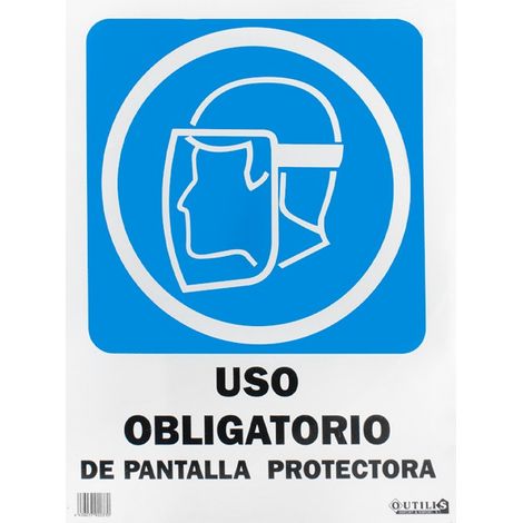 Panneau PVC 40x30 cm, utilisation obligatoire d'un écran de protection, haute visibilité, résistant aux intempéries - MARQUE