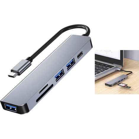 Sdoppiatore HUB USB-C 3 porte 3.0 SD convertitore adattatore portatile LD-03647