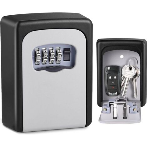 Boite à Clefs, Boite a Clefs Résistante aux Intempéries, Boîte à Clés Ultra Robuste avec Code à 4 Chiffres pour la Maison, Le Garage (1/4)