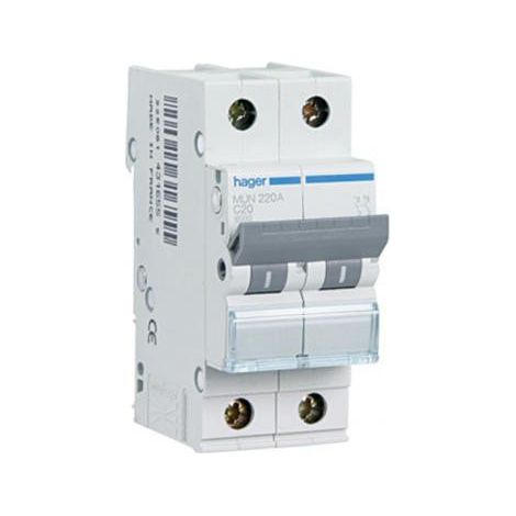 HAGER MUN510A Interruptor automático 1P+N 10A curva-C 6kA