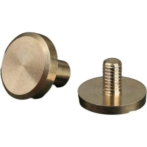 10 Vis de Fixation En Laiton Massif, Clous, Rivets, Pour Album Photo, Maroquinerie, Ceintures, Portefeuilles, Capuchon Plat 8 Mm/10Pcs/4Mm