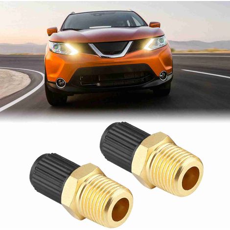 2 Pièces Soupape de Remplissage pour Réservoir d'Air Compresseur en Laiton 1/8" NPT Mâle
