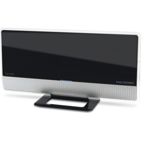 Antenne terrestre XP 90 amplifiée – Extra plate – Réception TNT HD – Protection contre interférences 4G – Faible bruit – Metronic