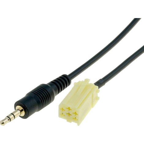 Cable Adaptateur AUX Jack compatible avec Alfa Romeo 159 Fiat Grande Punto Lancia ap06 Smart Fortwo