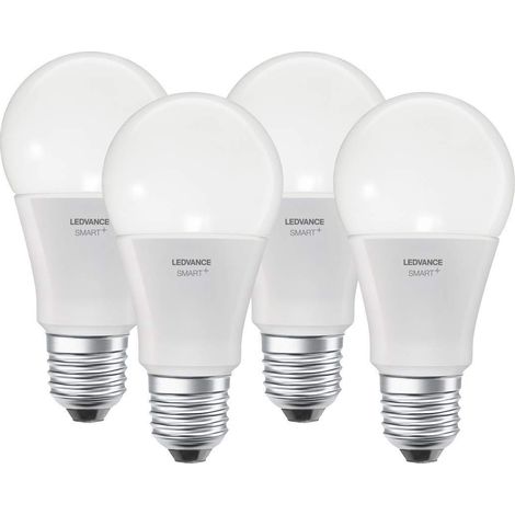 Ledvance Lampada Led Smart+ con Tecnologia Bluetooth, Base E27, Colore della Luce Variabile, 2000-6500K, Colori Rgb Modificabili, Sostituisce Lampadine da 60 W, Confezione da 4 (1/5)