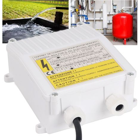 Pompe submersible en acier inoxydable pour puits profonds, boîtier de commande externe, pompe à eau domestique, pompe de pompage, condensateur, accessoires, boîtier de commande, 550 W, norme européenn (1/5)