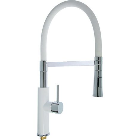 Miscelatore rubinetto lavello cucina con doccetta monocomando canna alta 59594 (1/2)