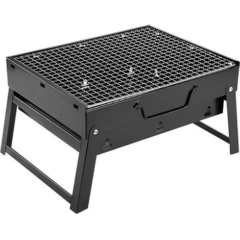 Grill À Charbon - 27 Cm - Acier Inoxydable - Pour Extérieur Camping Pique-Nique - 1 Pièce (1/5)