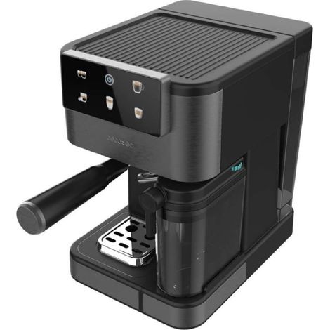 Cecotec Cafetera Express Semiautomática Power Espresso ColdBrew Latte Oscuro. 1350W, 20 Bares, Frío, Templado o Caliente