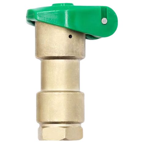 Robinet de prise d'eau rapide en cuivre 1 pouce - Corps de vanne en laiton massif, modèle compact (530g)