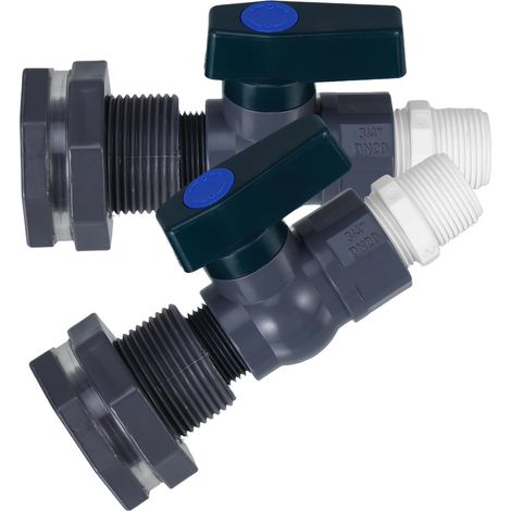 Kit Vanne à Boisseau Dn20 3/4 avec Adaptateur de Robinet en PVC (1/5)