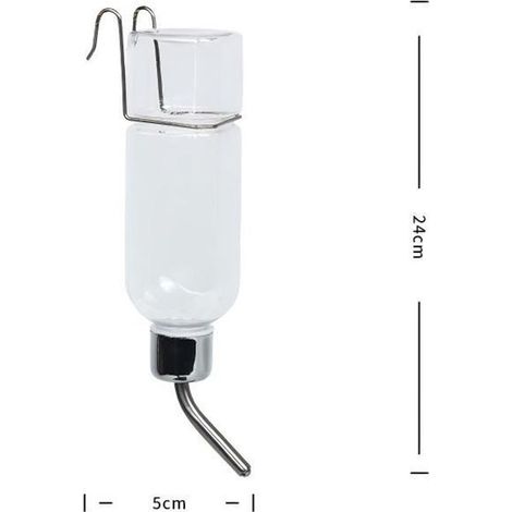 2er-Set Wasserflaschen für Kaninchen mit Ständer 350 ml Hängemodell Automatische Wasserflaschen mit Ständer Geeignet für Meerschweinchen Hamster (1/5)