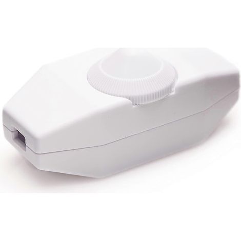 Variateur de lumière, interrupteur rotatif avec câble blanc 220-230 V, bouton-poussoir pour LED à intensité variable (1/5)