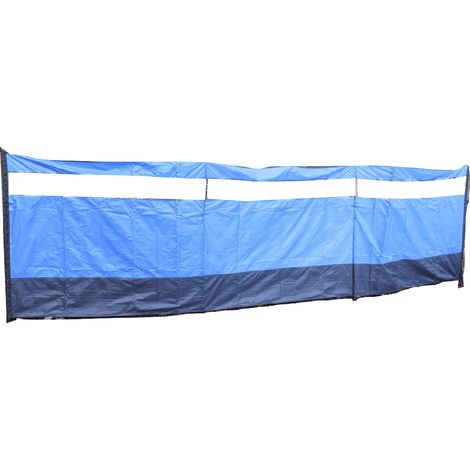 5M Heavy Duty Windbreak 4 Pole with Window Blue (Beach Camping Caravan Tent Windbreaker)
