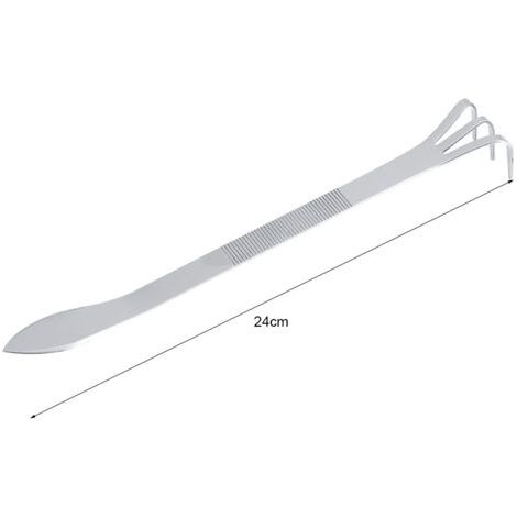 24CM Stainless Steel 3 Tines Plants Pot Rake Gardening Cultivator Soil Farming Tools (1/5)