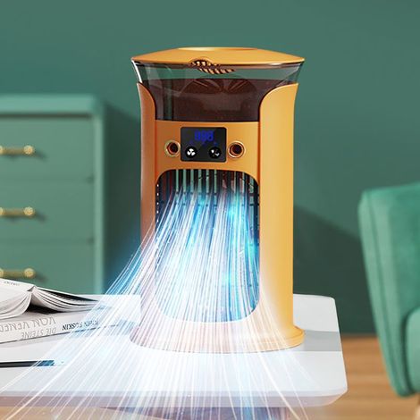 Ventilador silencioso para dormitorio, pequeño enfriador de aire USB con 3 velocidades, mini humidificador de escritorio multifuncional con depósito de agua - KZQ (1/5)