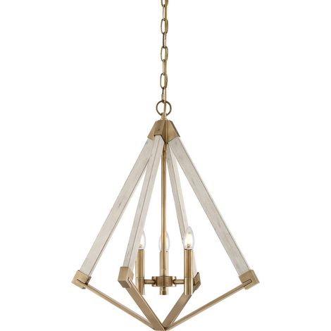 Elstead View Point - Kronleuchter 3 Light Brass Finish, E14 (1/4)