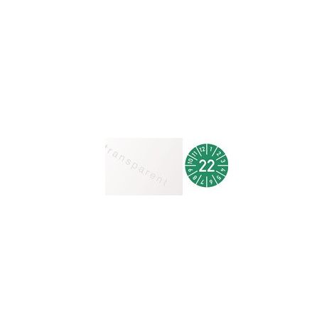 Vignette de contrôle d'un an l.25xL60 mm année 2022 avec mois film sachet de 10 (1/2)