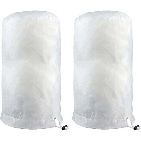 Voile d'hivernage,Lot de 2 housses de protection contre le gel pour plantes avec fermeture éclair 140 x 200 cm - Couverture chaude pour protéger les arbres fruitiers et les plantes Voile d'hivernage (1/4)