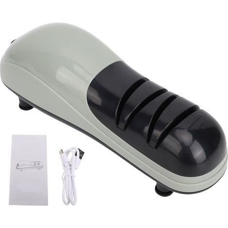Aiguiseur de couteaux électrique, rectifieuse Rechargeable, meulage grossier et fin à double Mode, diamant abrasif gris vert (1/5)