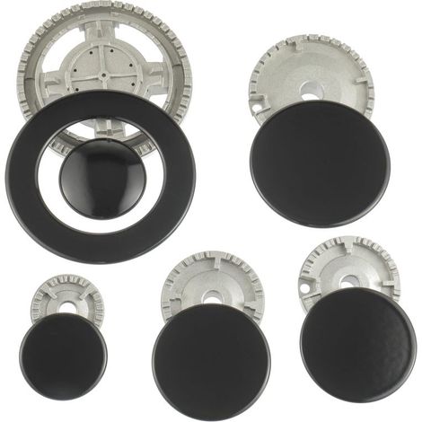 Juego de sombreros de cocina para horno, caldera de gas, juego de llamas de cocina, adecuado para asas, asas, juego de tapas, metal de alta calidad, 11 piezas (1/5)