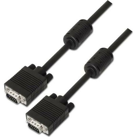 AISENS A113-0071 - Cavo SVGA con 1,8 m di ferrite (per monitor, TV e proiettore) Colore Nero