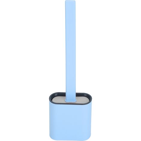 Wandmontierte WC-Bürste mit langem Griff und Halterung, Reinigungsbürsten-Set für Badezimmerzubehör, Blau (1/5)