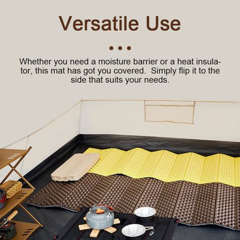 Tapis de Camping en plein air, tente Portable, coussin de couchage, pique-nique, lit pliant en mousse, imperméable, résistant à l'humidité, épais (1/5)