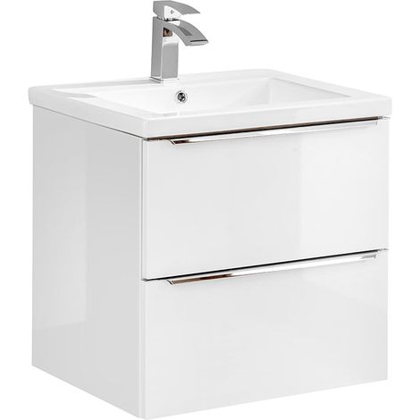 Mueble lavabo individual encastrado 60cm April Blanco (1/4)