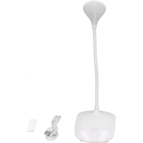 Lampe de bureau LED à commande tactile, alimentée par batterie USB, 3 Modes d'éclairage, Angle Flexible, pour enfants, étudiants, dortoir, chambre à coucher (1/5)